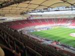 Blick auf die Canstatter Kurve der Mercedes-Benz Arena(Gottlieb-Daimler-Stadion / Neckarstadion) in Stuttgart vor dem Spiel VfB Stuttgart - 1.FC Kln.